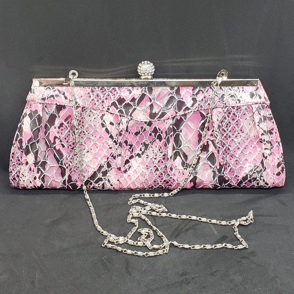 Pink Snakeskin Faux Leather Purse - Vintage